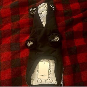 Max-Bone Black Dog Hoodie with Ear Accents